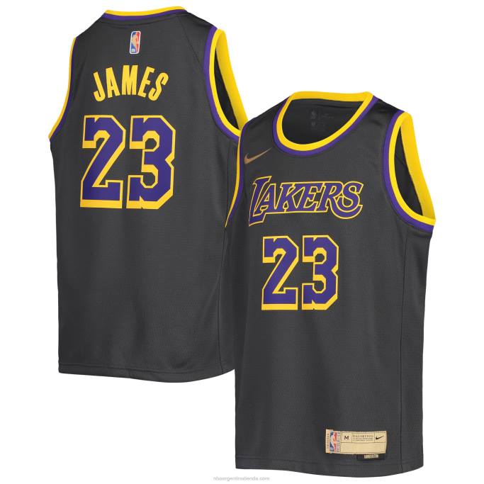 NBA 0F6D16737 Los angeles lakers lebron james nike grafito swingman jugador camiseta - edición ganada