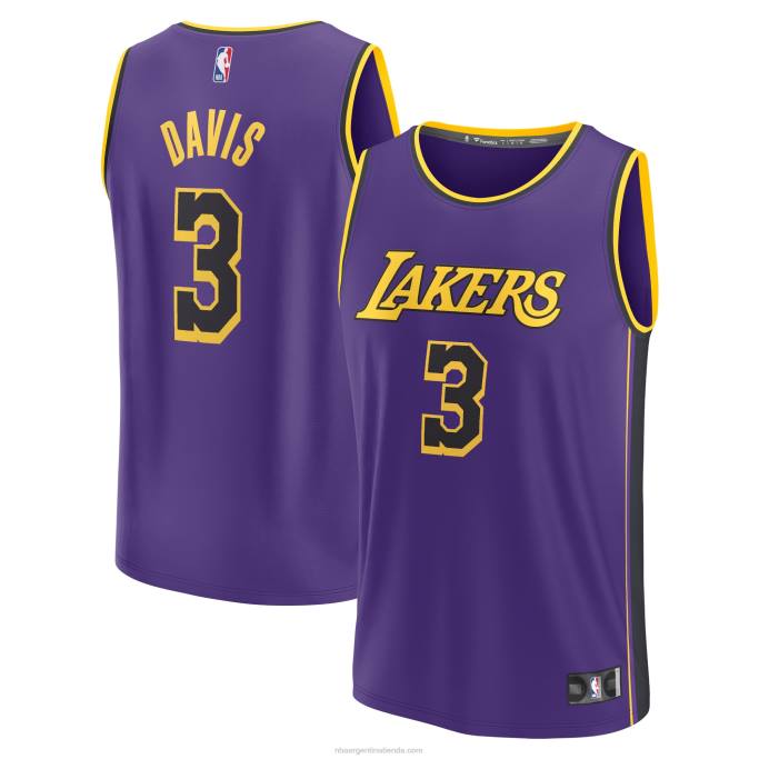 NBA 0F6D16756 los angeles lakers anthony davis púrpura fast break player jersey