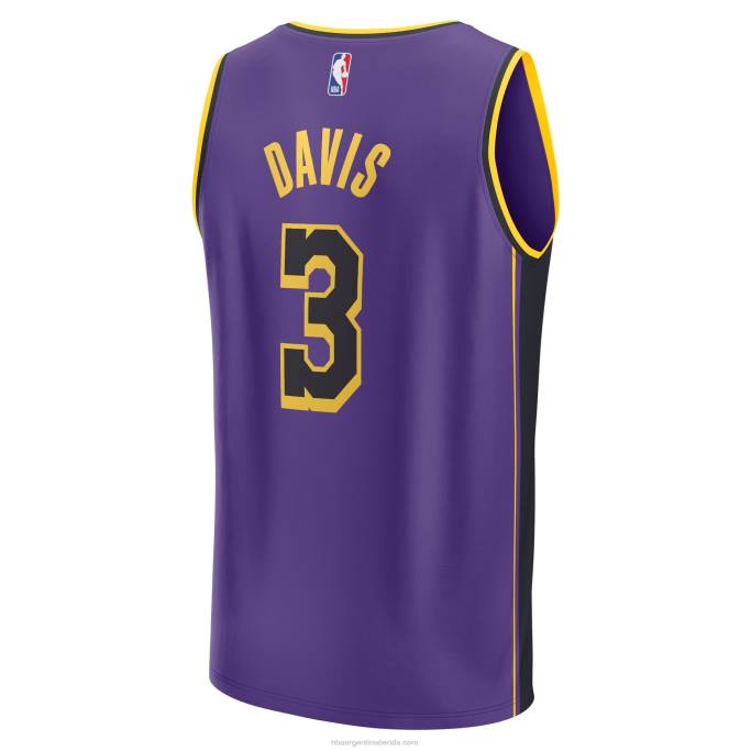 NBA 0F6D16756 los angeles lakers anthony davis púrpura fast break player jersey