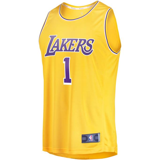 NBA 0F6D16767 los angeles lakers d'angelo russell oro fast break player jersey
