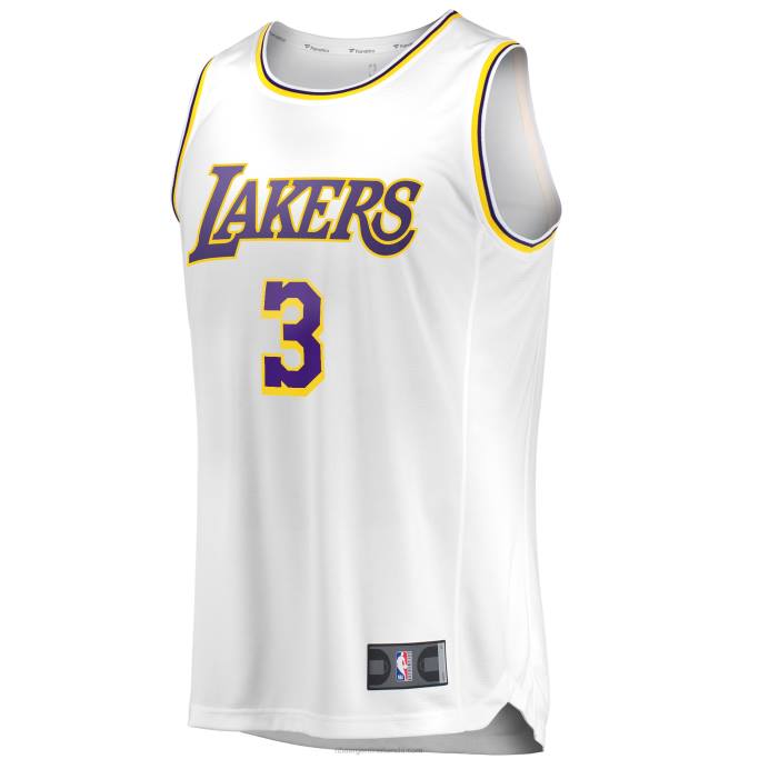 NBA 0F6D16771 los angeles lakers anthony davis blanco fast break player réplica de jugador