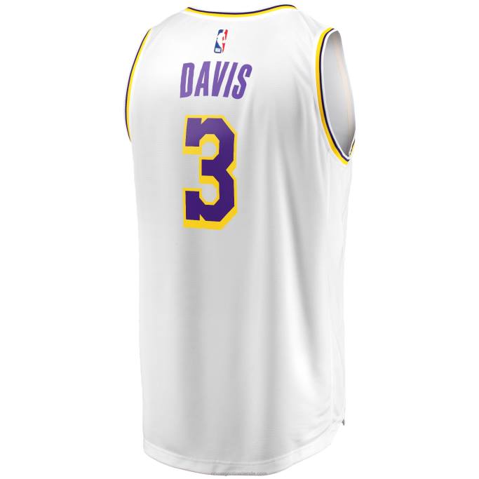 NBA 0F6D16771 los angeles lakers anthony davis blanco fast break player réplica de jugador