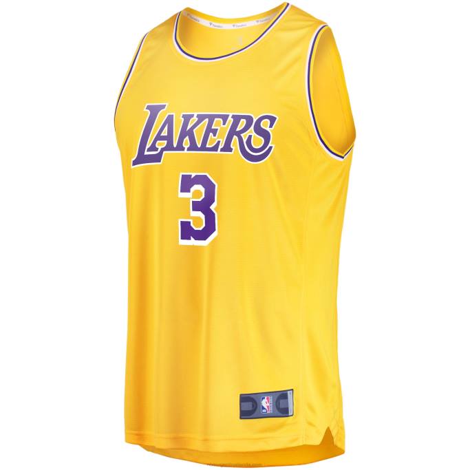NBA 0F6D16808 Réplica de camiseta de los angeles lakers anthony davis gold fast break
