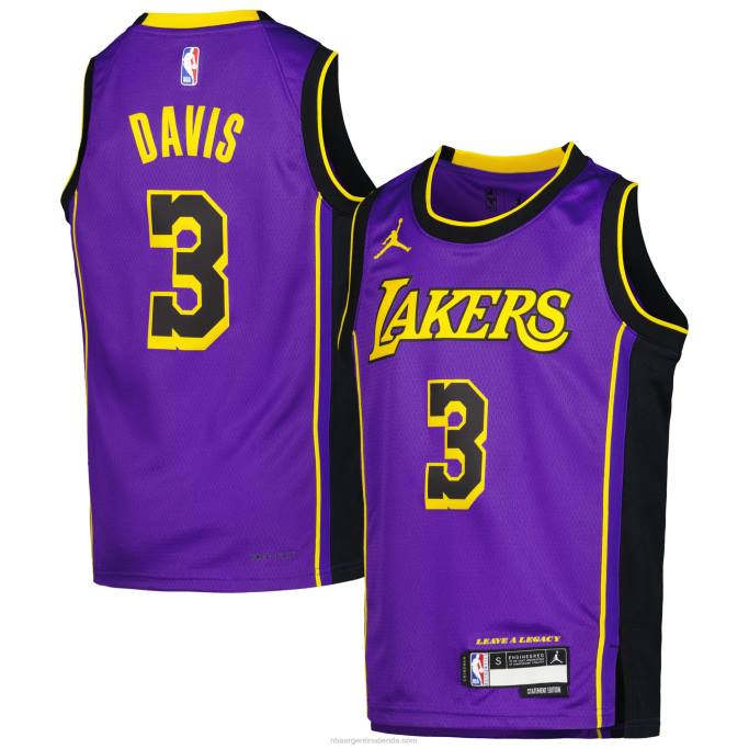 NBA 0F6D16811 los angeles lakers anthony davis jordan marca púrpura swingman jersey