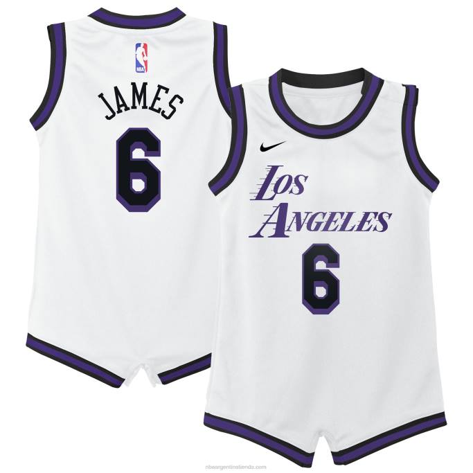 NBA 0F6D16948 camiseta nike lebron james los angeles lakers replica blanca
