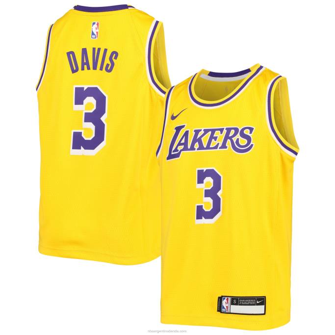 NBA 0F6D17268 Los angeles lakers anthony davis nike oro swingman camiseta