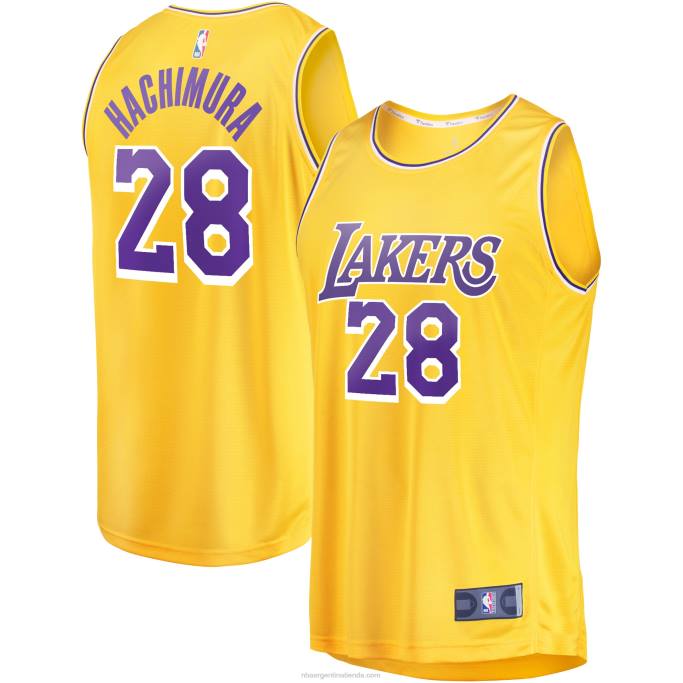 NBA 0F6D17371 los angeles lakers rui hachimura oro fast break player jersey