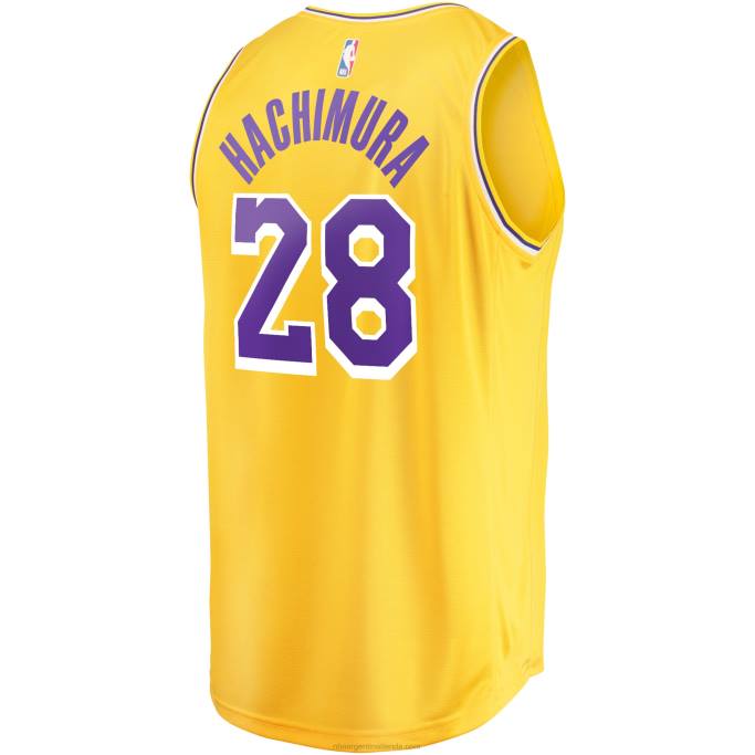 NBA 0F6D17371 los angeles lakers rui hachimura oro fast break player jersey