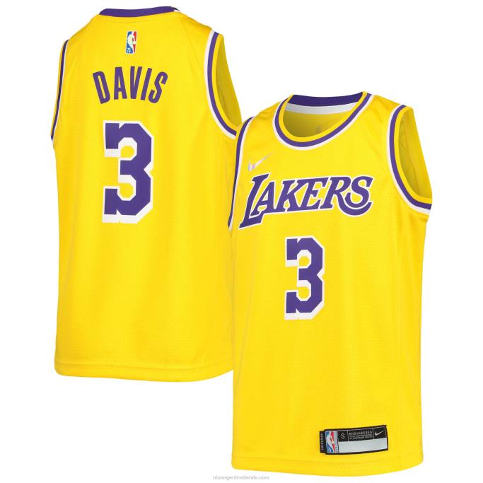 NBA 0F6D17383 los angeles lakers anthony davis nike oro diamante swingman camiseta