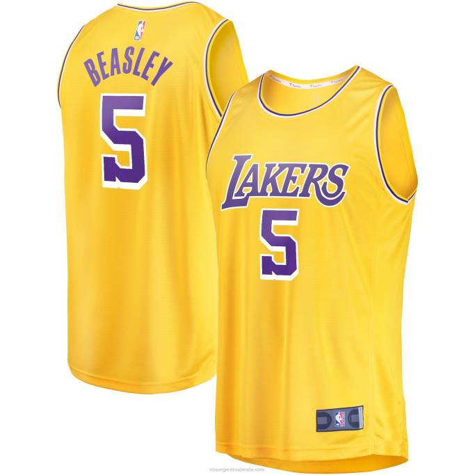 NBA 0F6D17597 los angeles lakers malik beasley oro fast break player jersey