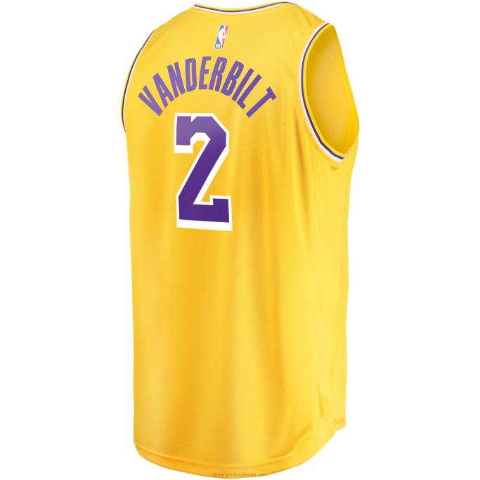 NBA 0F6D17598 los angeles lakers jarred vanderbilt oro fast break player jersey