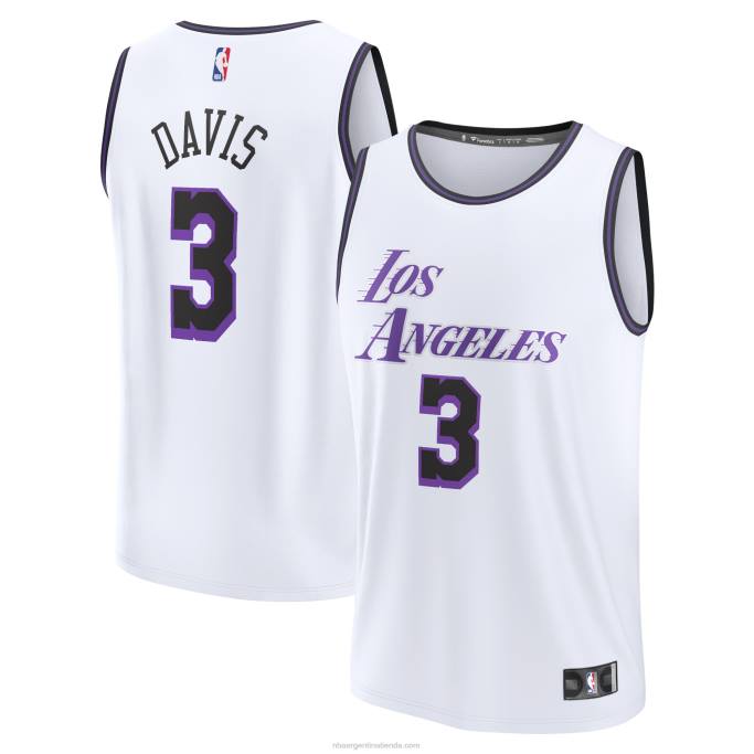 NBA 0F6D17816 los angeles lakers anthony davis blanco fastbreak camiseta