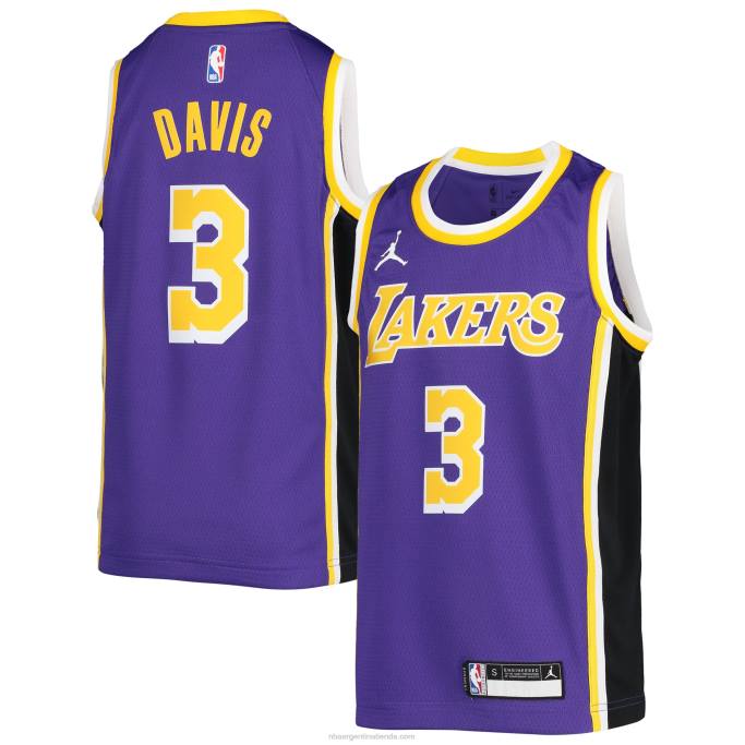 NBA 0F6D18065 los angeles lakers anthony davis jordan marca púrpura swingman jersey
