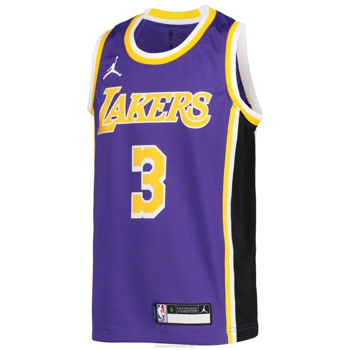 NBA 0F6D18065 los angeles lakers anthony davis jordan marca púrpura swingman jersey