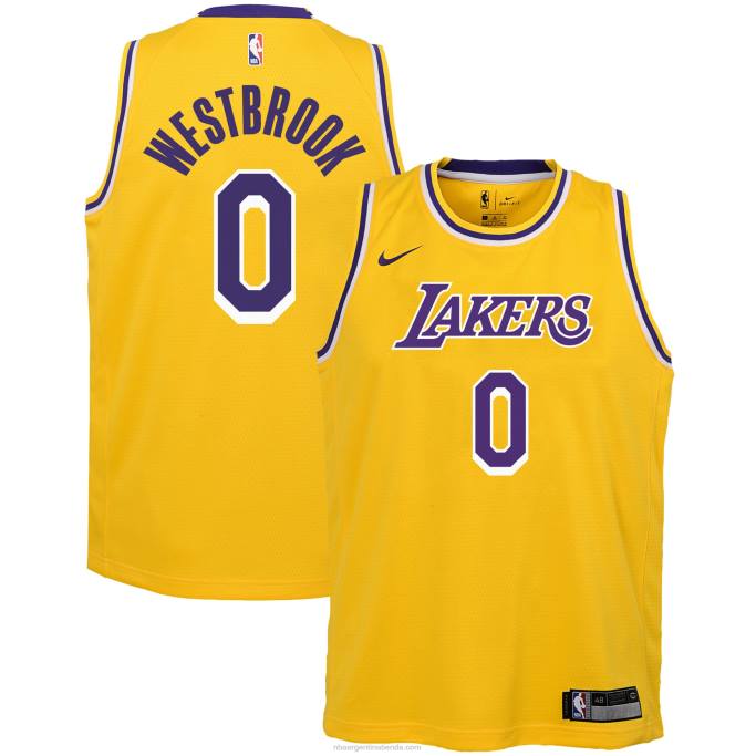 NBA 0F6D18381 los angeles lakers russell westbrook nike oro swingman camiseta