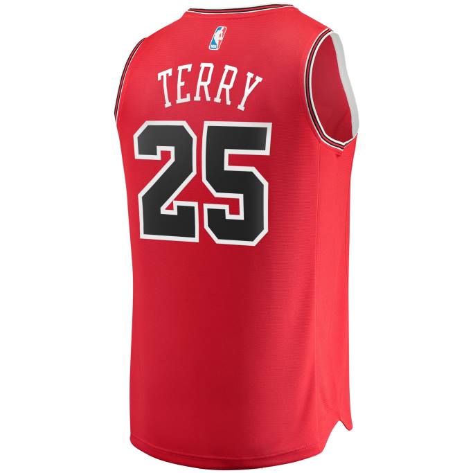 NBA 0F6D16874 chicago bulls dalen terry red draft selección de primera ronda fast break replica jersey