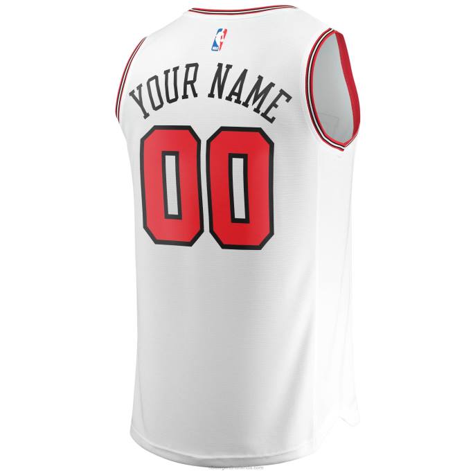 NBA 0F6D18025 réplica personalizada de la camiseta blanca de los toros de chicago