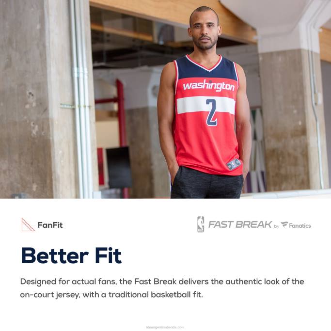 NBA 0F6D16995 Washington Wizards Red Fast Break Réplica de camiseta personalizada