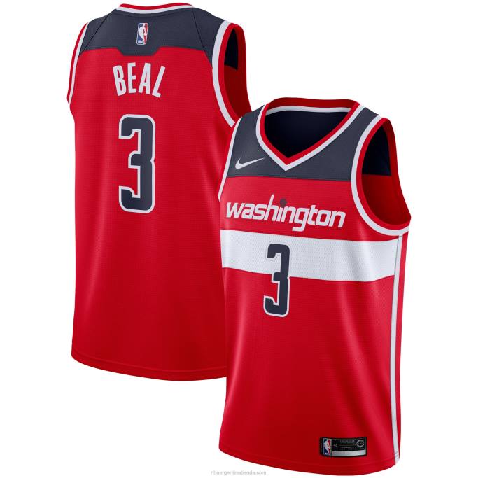NBA 0F6D17495 camiseta roja de los magos de washington bradley beal nike swingman