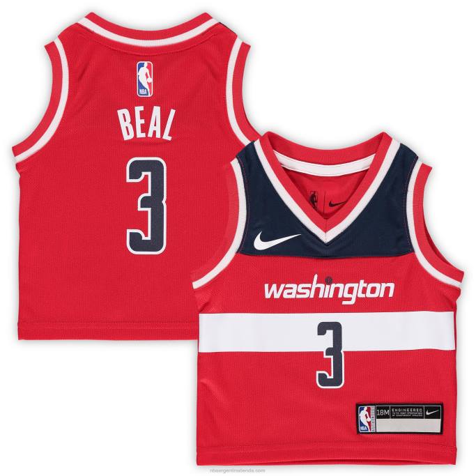 NBA 0F6D17554 camiseta réplica roja de los magos de washington bradley beal nike
