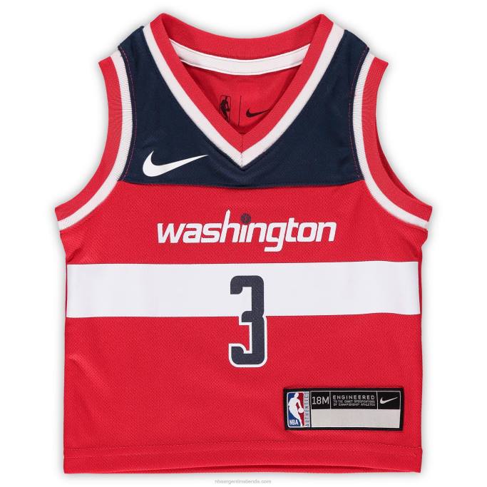 NBA 0F6D17554 camiseta réplica roja de los magos de washington bradley beal nike