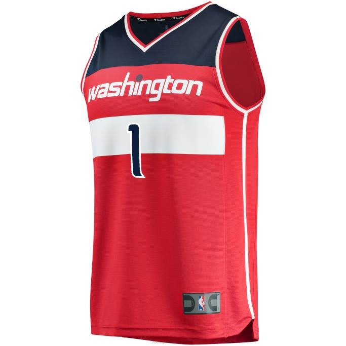 NBA 0F6D17699 magos de washington johnny davis draft rojo selección de primera ronda fast break replica jersey