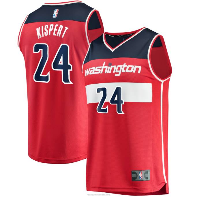 NBA 0F6D17903 Washington Wizards Corey Kispert Red 2021 Draft Primera Ronda Pick Fast Break Replica Jersey