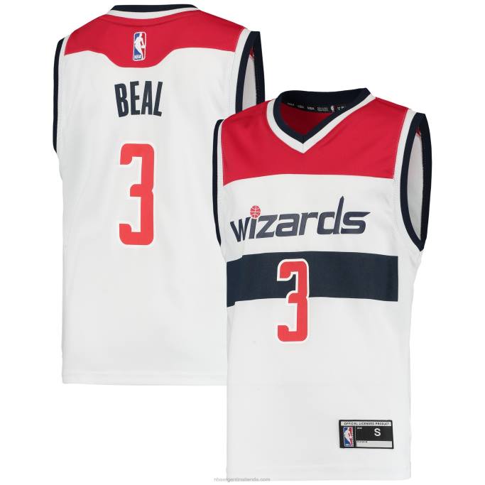 NBA 0F6D17958 réplica de camiseta blanca de bradley beal de los magos de washington