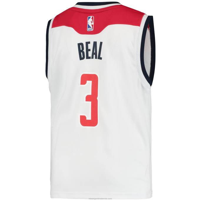 NBA 0F6D17958 réplica de camiseta blanca de bradley beal de los magos de washington