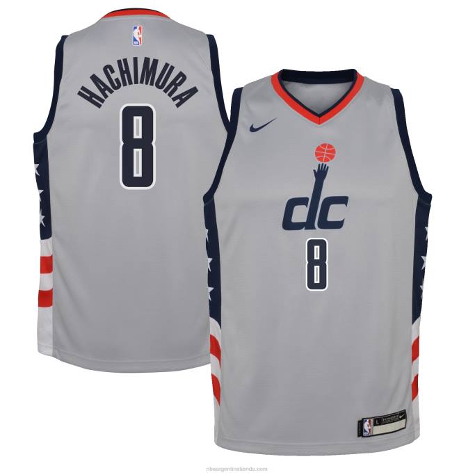 NBA 0F6D18667 Camiseta Washington Wizards Rui Hachimura Nike Swingman Gris