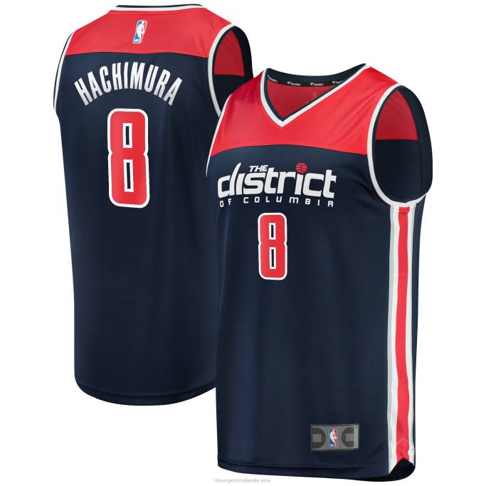 NBA 0F6D19346 Washington Wizards Rui Hachimura Navy Fast Break Réplica playera del equipo