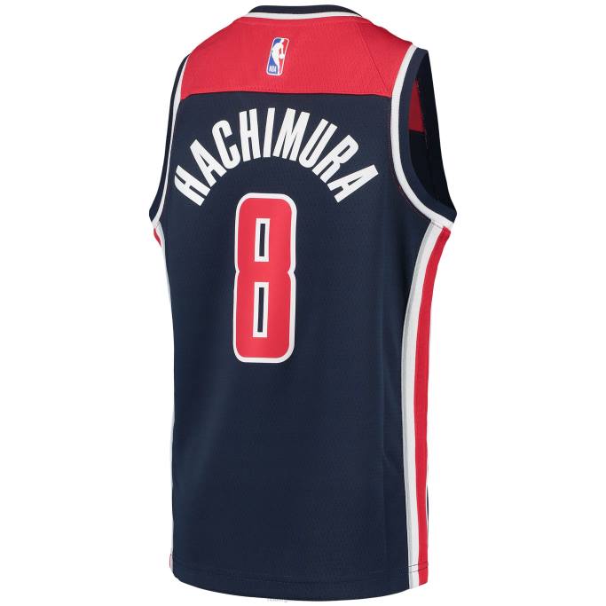 NBA 0F6D19590 magos de washington rui hachimura jordan brand jersey de jugador swingman azul marino