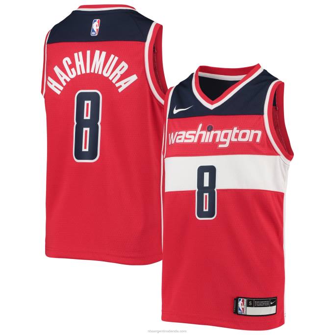 NBA 0F6D19635 camiseta de los magos de washington rui hachimura nike equipo rojo swingman