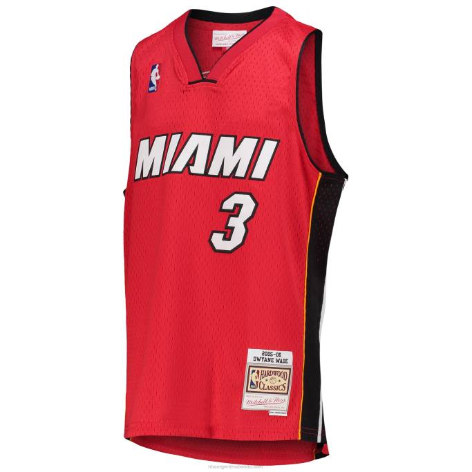 NBA 0F6D16734 miami heat dwyane wade mitchell & ness rojo hardwood classics swingman jersey
