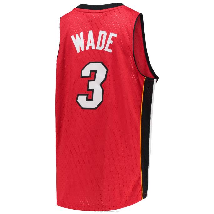 NBA 0F6D16734 miami heat dwyane wade mitchell & ness rojo hardwood classics swingman jersey