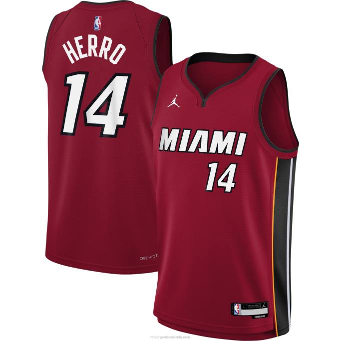 NBA 0F6D16888 camiseta miami heat tyler herro jordan brand roja swingman