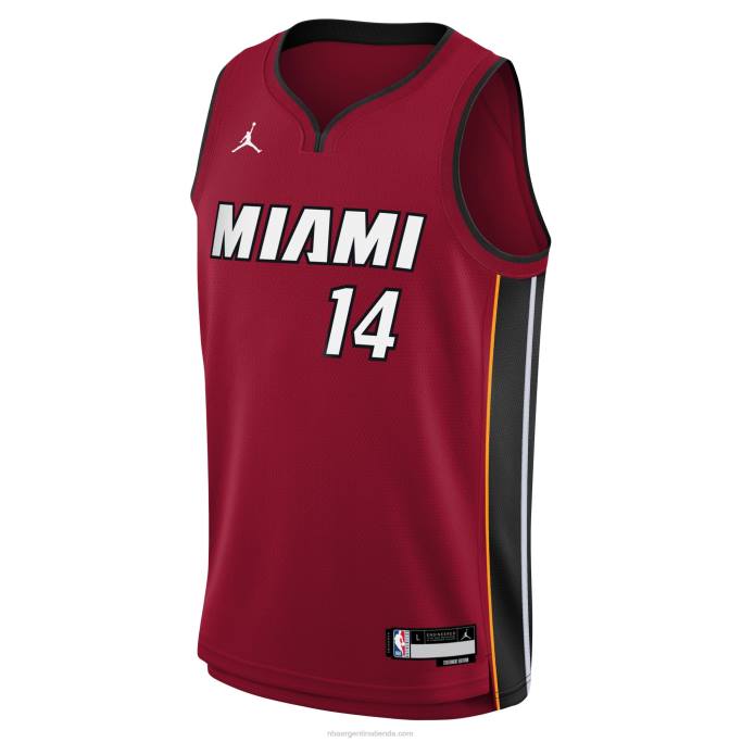 NBA 0F6D16888 camiseta miami heat tyler herro jordan brand roja swingman