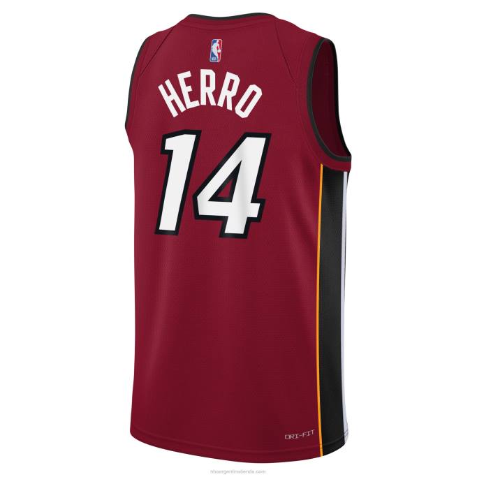 NBA 0F6D16888 camiseta miami heat tyler herro jordan brand roja swingman