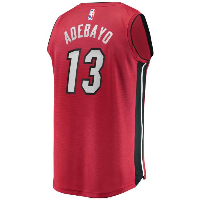 NBA 0F6D17004 miami heat bam adebayo camiseta roja de réplica de jugador fast break