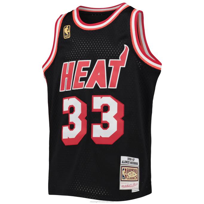 NBA 0F6D17111 miami heat alonzo luto mitchell & ness negro hardwood classics swingman jersey