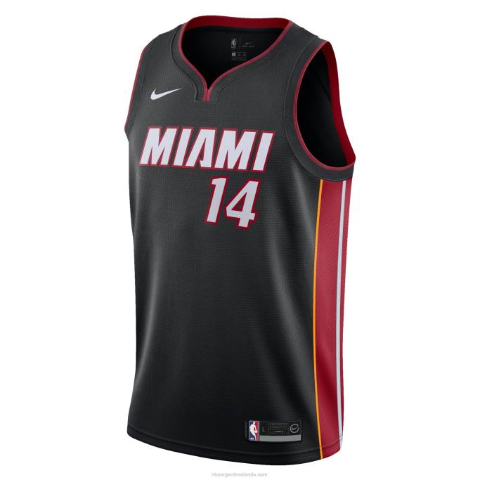 NBA 0F6D17225 camiseta miami heat tyler herro nike negro swingman