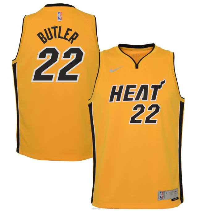 NBA 0F6D17577 miami heat jimmy butler nike trofeo oro jugador swingman camiseta - edición ganada
