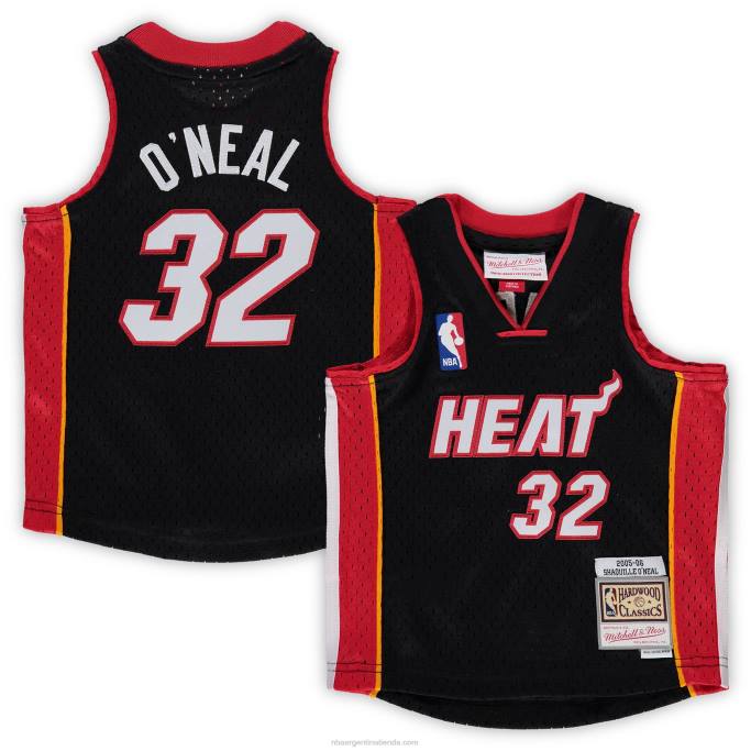 NBA 0F6D17642 miami heat shaquille o'neal black hardwood classics playera de jugador retirado