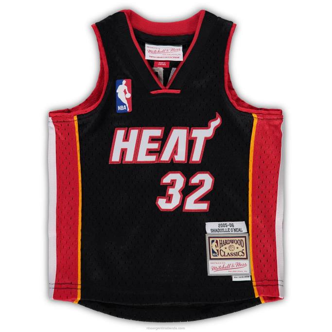 NBA 0F6D17642 miami heat shaquille o'neal black hardwood classics playera de jugador retirado