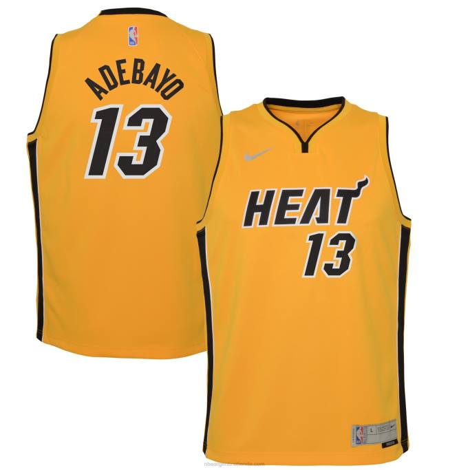 NBA 0F6D17983 miami heat bam adebayo nike trofeo oro swingman jugador jersey - edición ganada