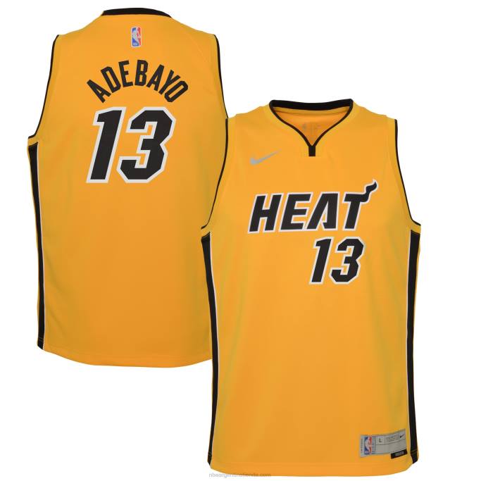 NBA 0F6D17983 miami heat bam adebayo nike trofeo oro swingman jugador jersey - edición ganada