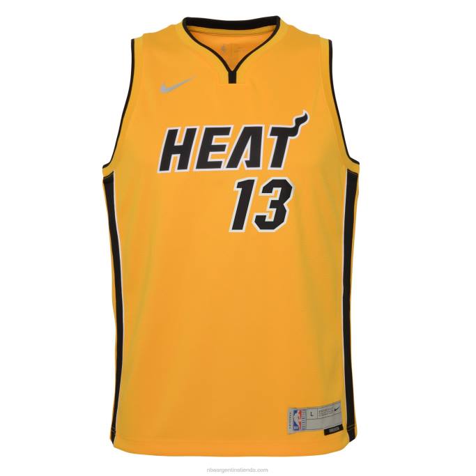 NBA 0F6D17983 miami heat bam adebayo nike trofeo oro swingman jugador jersey - edición ganada
