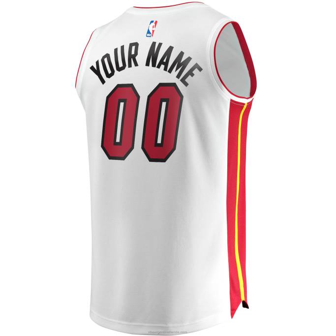 NBA 0F6D18439 Réplica personalizada de la camiseta Miami Heat White Fast Break