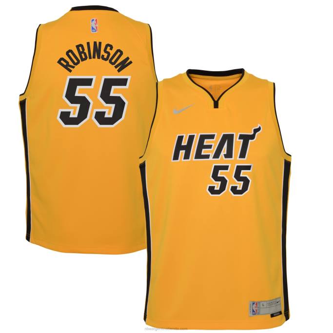 NBA 0F6D18665 miami heat duncan robinson nike trofeo oro jugador swingman camiseta - edición ganada