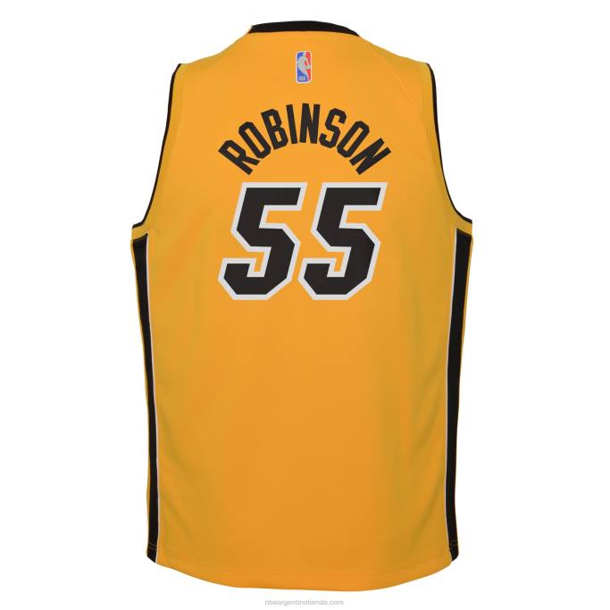 NBA 0F6D18665 miami heat duncan robinson nike trofeo oro jugador swingman camiseta - edición ganada